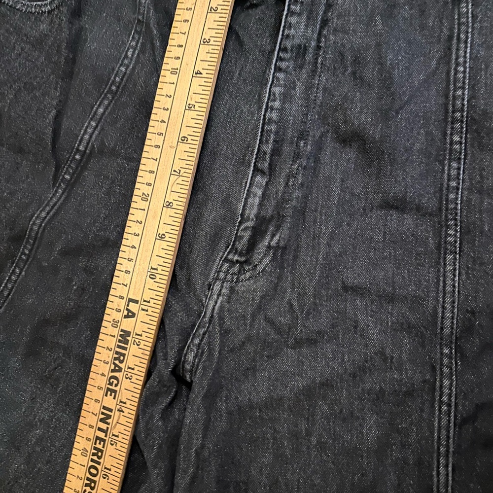 The Drop Women's Sz 40 Frida Relaxed Fit Faded Black Baggy Wide-Leg Jeans Comfy - Picture 5 of 10